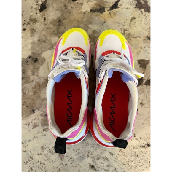 Nike Air Max 270 React Sneakers White Pink Yellow Black, Women’s Size 9 - Picture 9 of 12